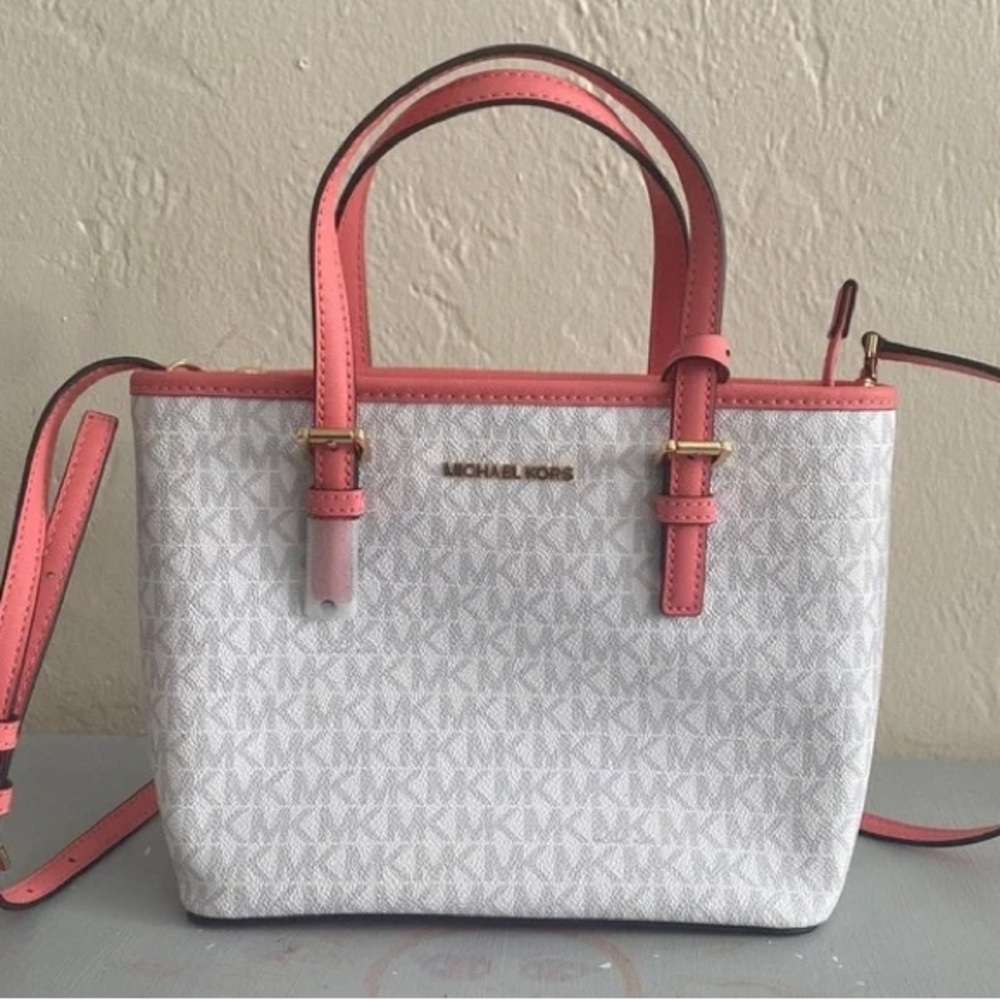 Michael Kors purse White, lt. grey and salmon